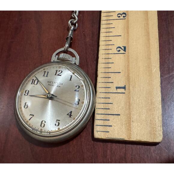 Vintage Westclox Pocket Ben Pocket Watch Made in USA - Untested - Picture 8 of 9